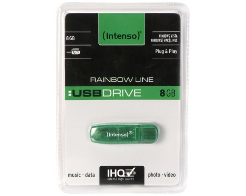 Intenso 3502460 Lápiz USB 2.0 Rainbow 8GB Verde