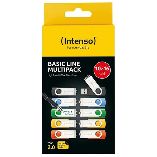 Intenso Basic Line Multipack Lápiz USB 2.0 4GB 10u-IA60 Intenso Basic Line Multipack Lápiz USB 2.0 4GB 10u
