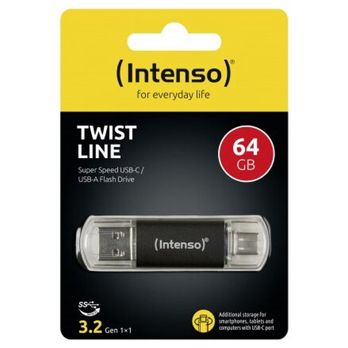 Intenso Twist Line L&aacute;piz USB 3.2 A+C 64Gb