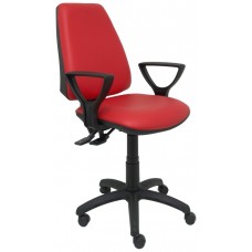 SILLA ELCHE SINCRO SIMILPIEL ROJO CON BRAZOS