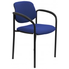 SILLA FIJA VILLALGORDO BALI AZUL CHASIS NEGRO CON