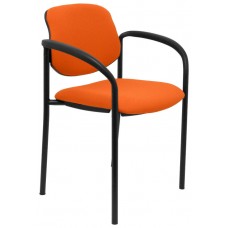 SILLA FIJA VILLALGORDO BALI NARANJA CHASIS NEGRO