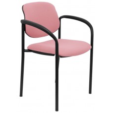 SILLA FIJA VILLALGORDO BALI ROSA CHASIS NEGRO CON