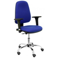 SILLA SOCOVOS BALI AZUL BRAZOS REGULABLES CROMADO