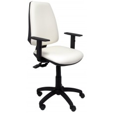 SILLA ELCHE SINCRO SIMILPIEL BLANCO CON BRAZOS RE