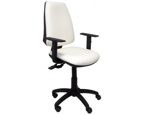 SILLA ELCHE SINCRO SIMILPIEL BLANCO CON BRAZOS RE