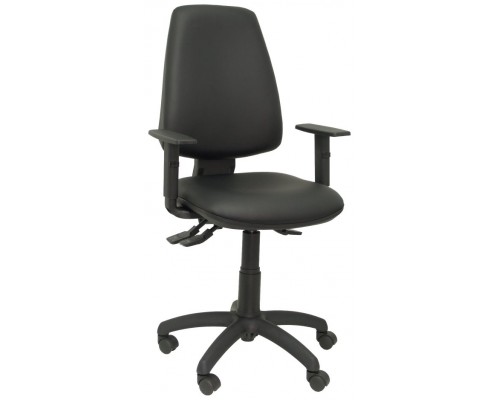 SILLA ELCHE SINCRO SIMILPIEL NEGRO CON BRAZO REGU