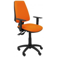 SILLA ELCHE SINCRO SIMILPIEL NARANJA CON BRAZO RE