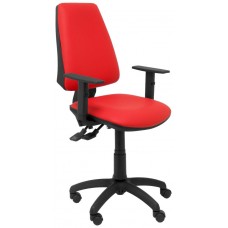 SILLA ELCHE SINCRO SIMILPIEL ROJO CON BRAZO REGUL