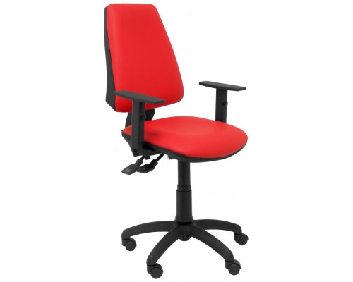 SILLA ELCHE SINCRO SIMILPIEL ROJO CON BRAZO REGUL