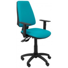 SILLA ELCHE SINCRO SIMILPIEL VERDE CON BRAZO REGU