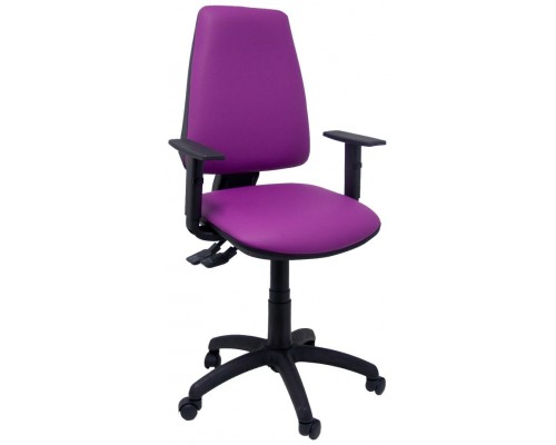 SILLA ELCHE SINCRO SIMILPIEL MORADO CON BRAZO REG