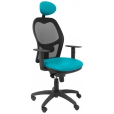 SILLA JORQUERA MALLA NEGRA ASIENTO SIMILPIEL VERD