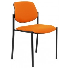 SILLA FIJA VILLALGORDO SIMILPIEL NARANJA CHASIS N