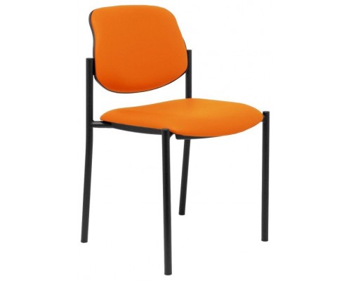 SILLA FIJA VILLALGORDO SIMILPIEL NARANJA CHASIS N