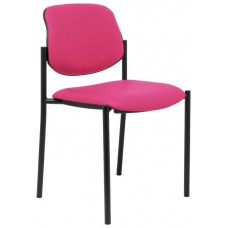 SILLA FIJA VILLALGORDO SIMILPIEL ROSA CHASIS NEGR