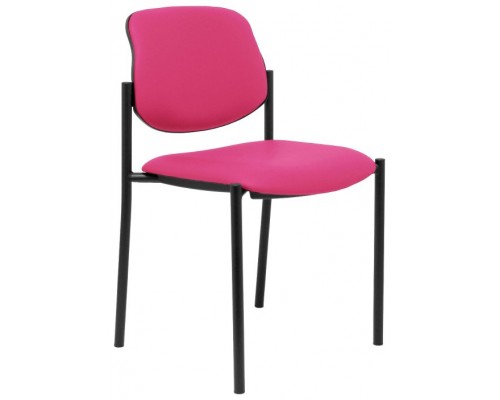 SILLA FIJA VILLALGORDO SIMILPIEL ROSA CHASIS NEGR