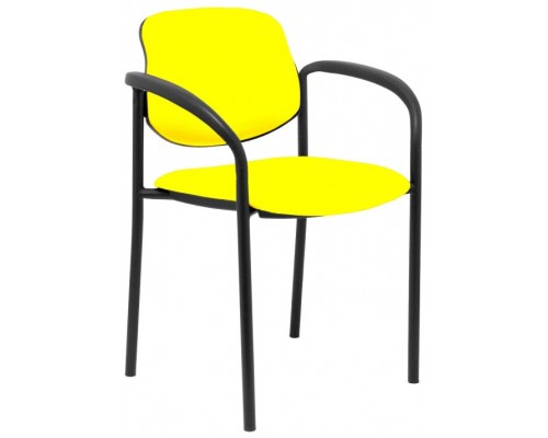 SILLA FIJA VILLALGORDO SIMILPIEL AMARILLO CHASIS