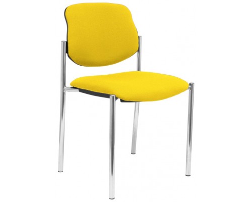 SILLA FIJA VILLALGORDO BALI AMARILLO CHASIS CROMO