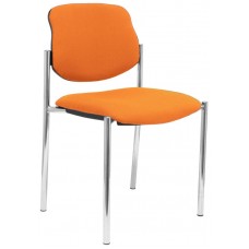 SILLA FIJA VILLALGORDO BALI NARANJA CHASIS CROMO