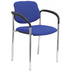 SILLA FIJA VILLALGORDO BALI AZUL CHASIS CROMO CON