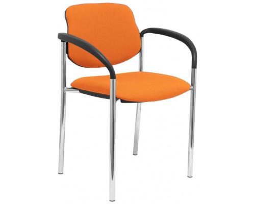 SILLA FIJA VILLALGORDO BALI NARANJA CHASIS CROMO