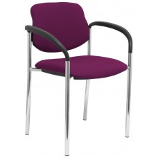 SILLA FIJA VILLALGORDO BALI MORADO CHASIS CROMO C