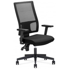 SILLA POVEDILLA RESPALDO MALLA NEGRO ASIENTO LUCI