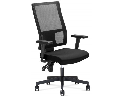 SILLA POVEDILLA RESPALDO MALLA NEGRO ASIENTO LUCI