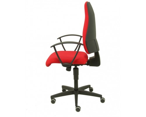 SILLA LEGANIEL SINCRO TELA ROJO BRAZOS FIJOS