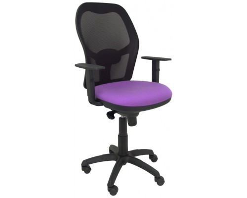 SILLA JORQUERA MALLA NEGRA ASIENTO BALI LILA