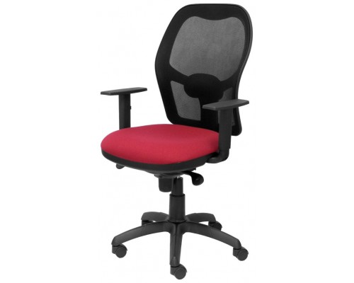 SILLA JORQUERA MALLA NEGRA ASIENTO BALI GRANATE