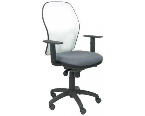 SILLA JORQUERA MALLA BLANCA ASIENTO BALI GRIS OSC