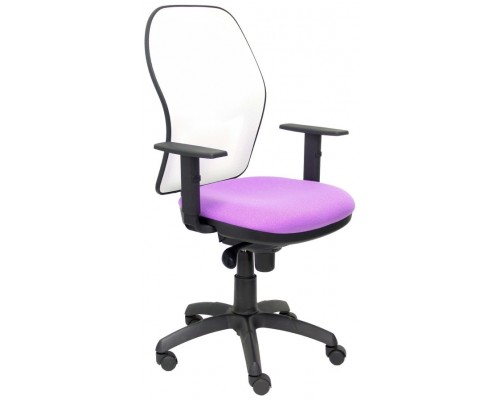 SILLA JORQUERA MALLA BLANCA ASIENTO BALI LILA