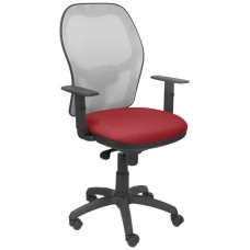 SILLA JORQUERA MALLA GRIS ASIENTO BALI GRANATE