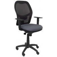 SILLA JORQUERA MALLA NEGRA ASIENTO BALI GRIS OSCU