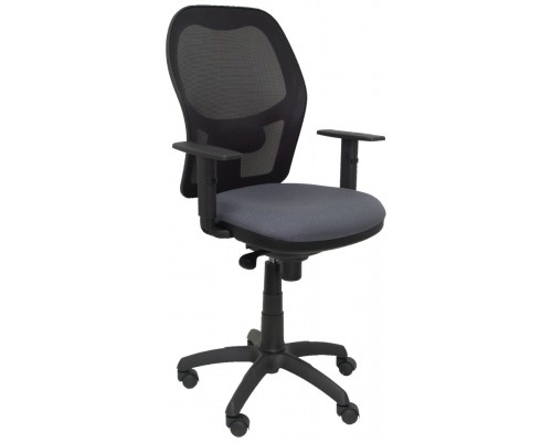 SILLA JORQUERA MALLA NEGRA ASIENTO BALI GRIS OSCU