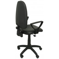 SILLA AYNA SIMILPIEL NEGRO CON BRAZOS