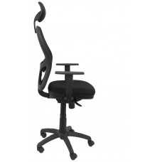 SILLA JORQUERA MALLA NEGRA ASIENTO BALI NEGRO CON