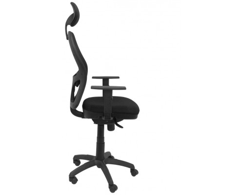 SILLA JORQUERA MALLA NEGRA ASIENTO BALI NEGRO CON