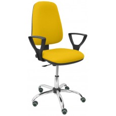 SILLA SOCOVOS BALI AMARILLO BRAZOS FIJOS