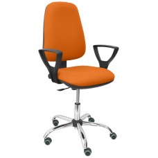 SILLA SOCOVOS BALI NARANJA BRAZOS FIJOS