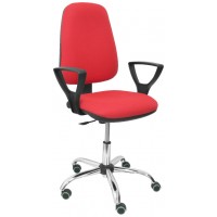 SILLA SOCOVOS BALI ROJO BRAZOS FIJOS