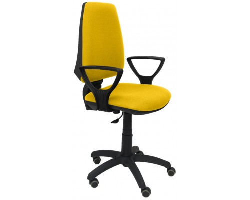 SILLA ELCHE CP BALI AMARILLO BRAZOS FIJOS RUEDAS