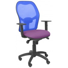 SILLA JORQUERA MALLA AZUL ASIENTO BALI LILA