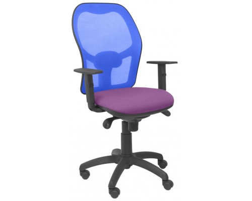 SILLA JORQUERA MALLA AZUL ASIENTO BALI LILA