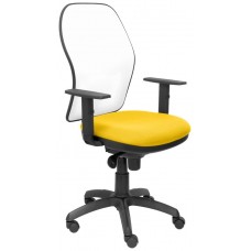 SILLA JORQUERA MALLA BLANCA ASIENTO BALI AMARILLO