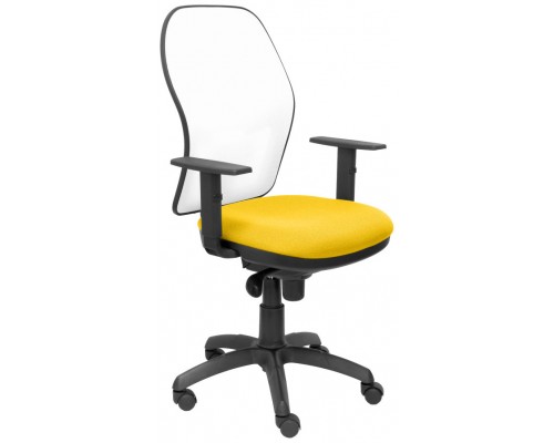 SILLA JORQUERA MALLA BLANCA ASIENTO BALI AMARILLO