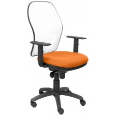 SILLA JORQUERA MALLA BLANCA ASIENTO BALI NARANJA