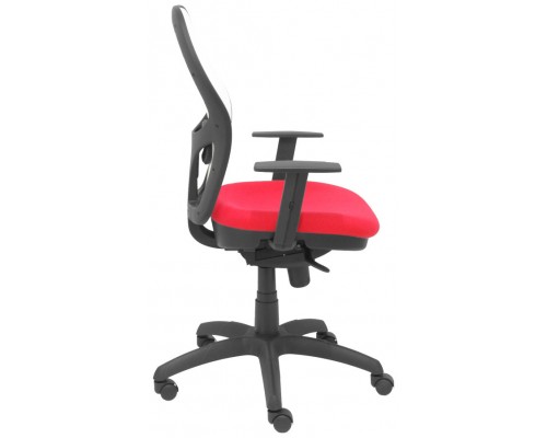 SILLA JORQUERA MALLA BLANCA ASIENTO BALI ROJO